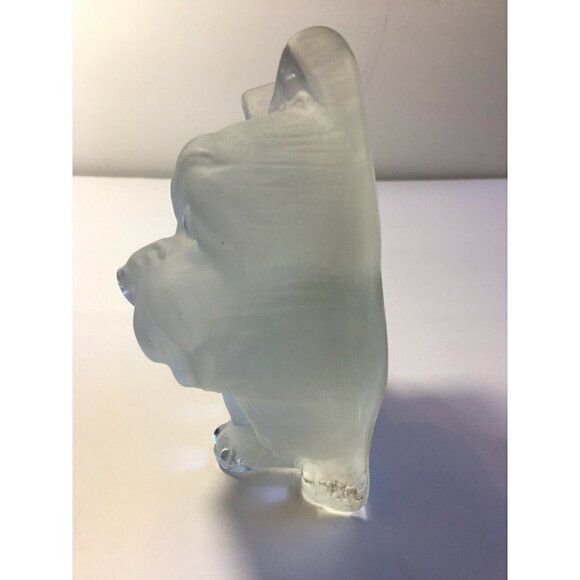 VIKING Frosted Glass Scottie Dog Bookend Figurine Paperweight 5.5” Puppy Terrier - Picture 3 of 7